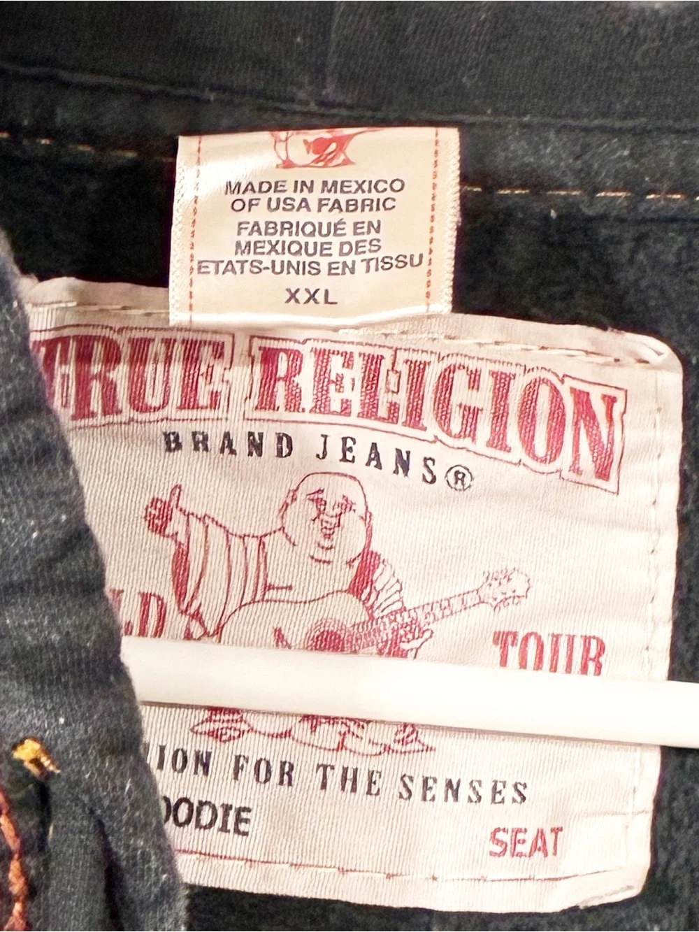 True Religion Tracksweat QT Hoodie Size Full Zip‎ Big Stitch Size XXL